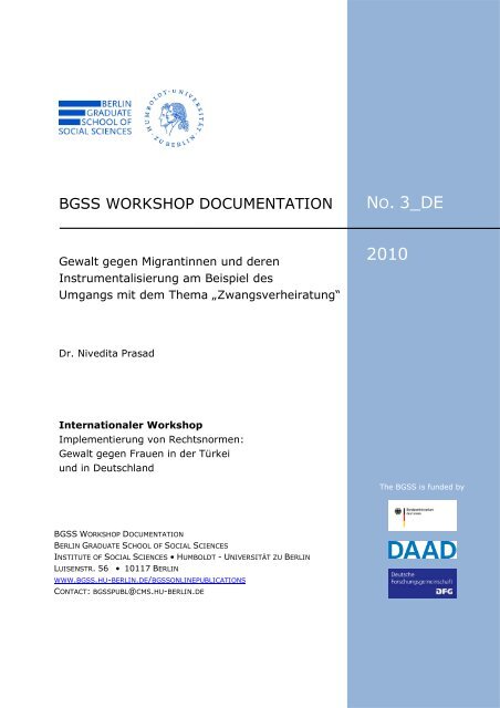 Gewalt gegen Migrantinnen und deren Instrumentalisierung ... - ZPSA