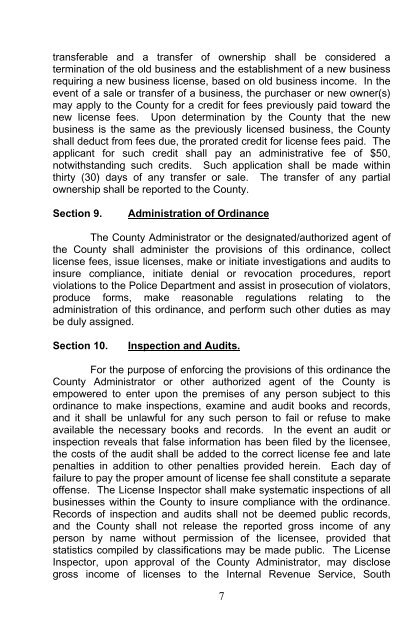 PDF Business License Handbook - Horry County Government