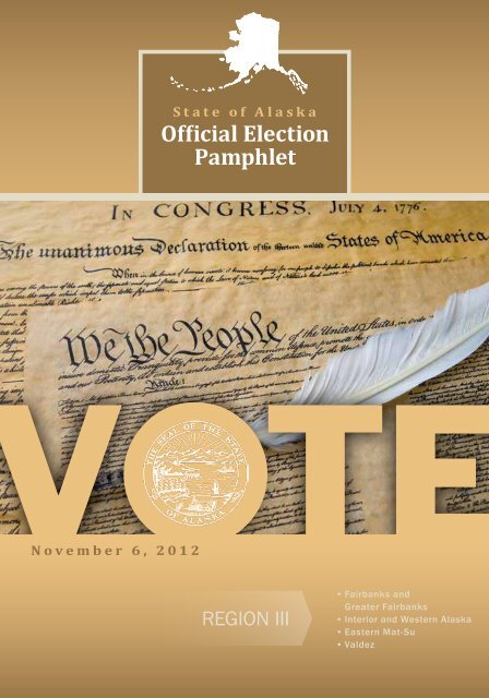 Official Election Pamphlet - Alaska Elections State Division of Elections