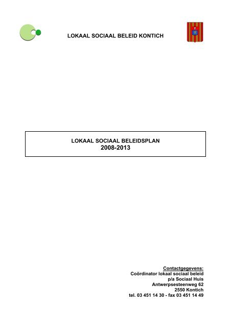 Kontich - lokaal sociaal beleidsplan 2008-2014 - Vlaanderen.be