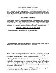 ENVIRONMENTAL QUESTIONNAIRE This is ... - New York District