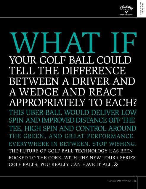 This ball changes - Callaway Golf