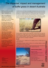 DKACRC Buffel Grass Control Factsheet - Land for Wildlife