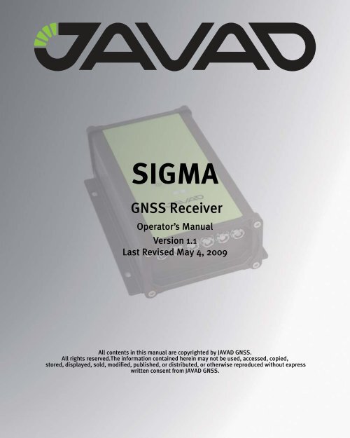 JAVAD GNSS SIGMA GNSS Receiver