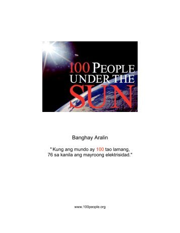 Banghay Aralin - 100 People