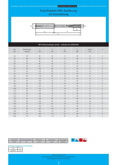 RIW-REAM Katalog REIBEN - Riwag PrÃ¤zisionswerkzeuge AG