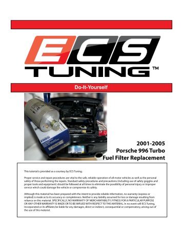 2001-2005 Porsche 996 Turbo Fuel Filter Replacement