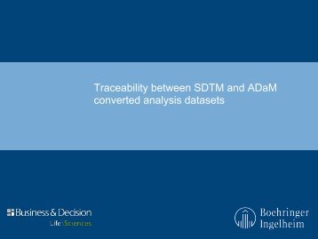 Traceability between SDTM and ADaM converted ... - PhUSE Wiki