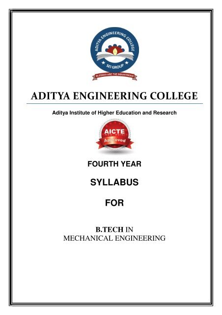 4th year - Aditya Engineering College