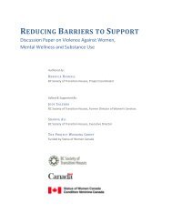reducing barriers to support - BC Society of Transition Houses