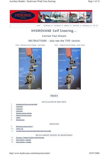 HYDROVANE Self Steering... - BlueMoment