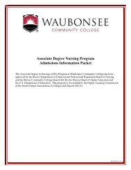 STUDENT HANDBOOK '13-'14 - Waubonsee Community College