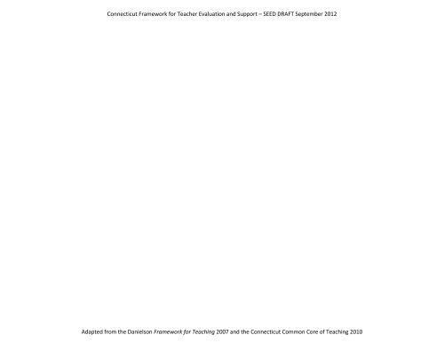 Connecticut Framework for Teacher Evaluation and Support â SEED ...