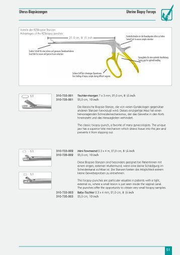 Uterus-Biopsiezangen Uterine Biopsy Forceps - Elmed