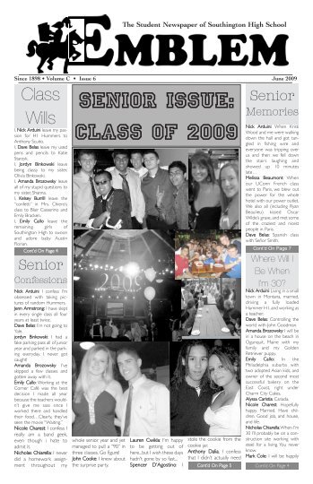 Senior Issue: Class Of 2009 - Southington Public Schools