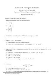 Homework 1: State Space Realization - Kckong.info