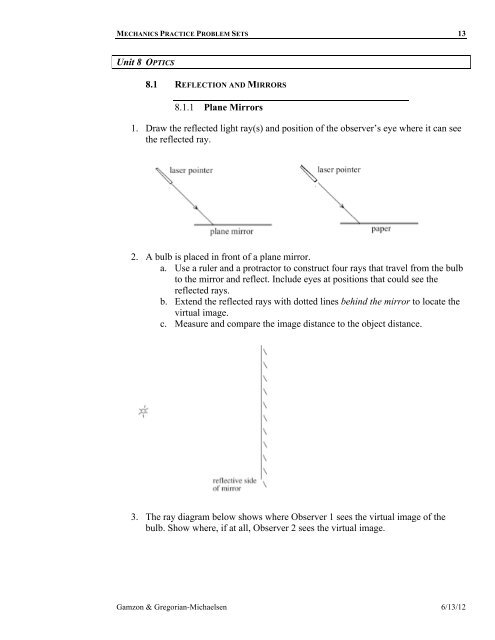 SHM, Waves, Thermo, E&M Practice Problem Workbook