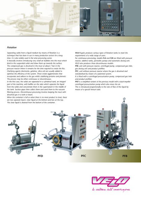 Flottazione Flotation - Beverage Process