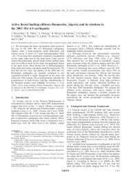 Active thrust faulting offshore Boumerdes, Algeria, and its relations ...