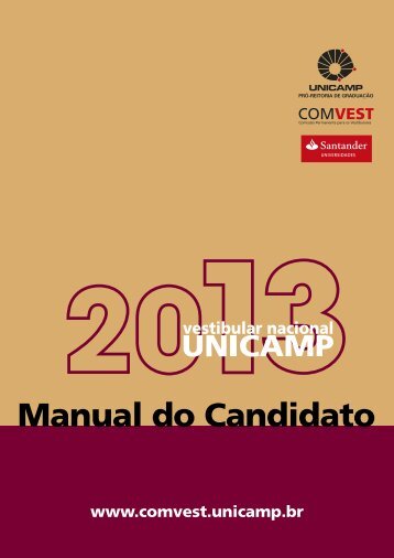 Manual do Candidato - Comvest - Unicamp