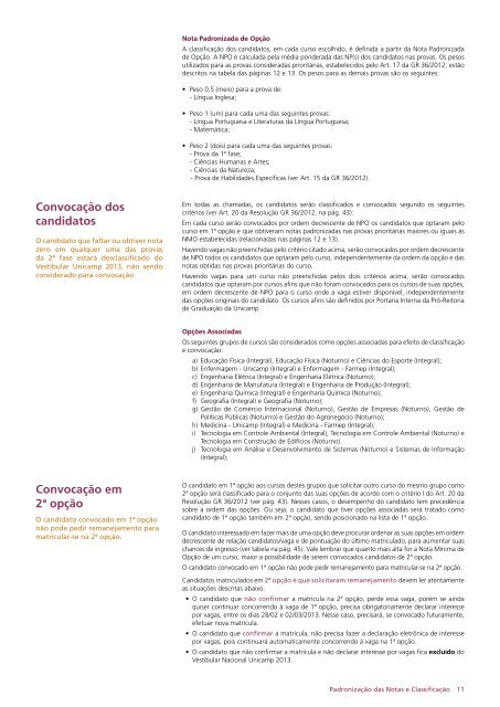 Manual do Candidato - Comvest - Unicamp