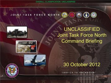 Unclassified Command Brief October 2012 - Joint Task Force North