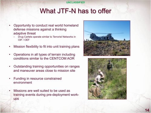 Unclassified Command Brief October 2012 - Joint Task Force North