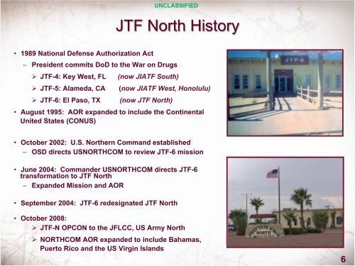 Unclassified Command Brief October 2012 - Joint Task Force North