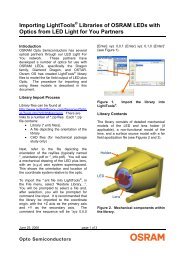 Importing LightTools Libraries of OSRAM LEDs ... - LED Light for you