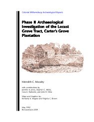 Phase II Archaeological Investigation of the Locust Grove - Research