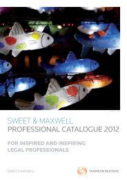 Sweet & Maxwell UK Professional Catalogue 2012