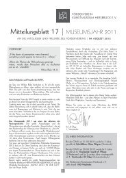 Mitteilungsblatt 17 | MUSEUMSJAHR 2011 - Kunstmuseum Hersbruck