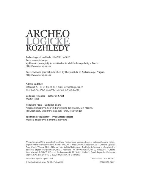 2001_2 - Archeologický ústav AV ČR
