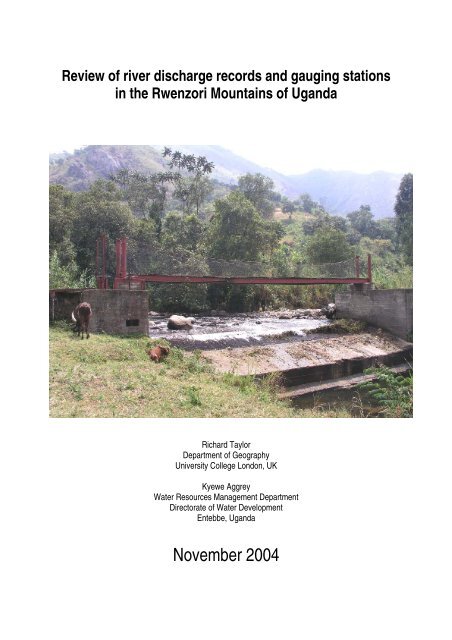 Review of river discharge records and gauging stations in the ...