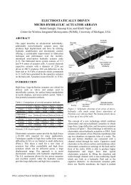 electrostatically driven micro-hydraulic actuator arrays