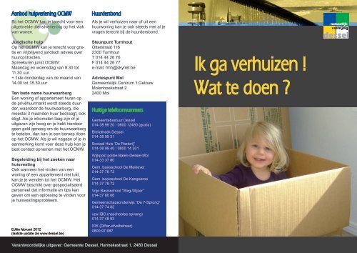 Folder verhuizen! Wat nu? - Gemeente Dessel