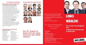 LINKS WÃHLEN! - DIE LINKE. GÃ¼tersloh