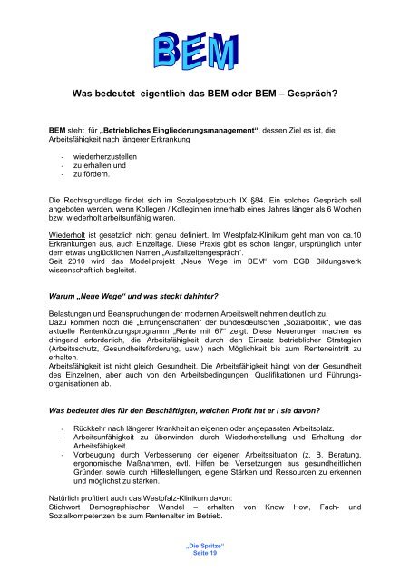 Was bedeutet eigentlich das BEM oder BEM â GesprÃ¤ch?