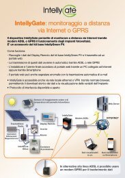 IntellyGate: monitoraggio a distanza via Internet o ... - Elettricoplus