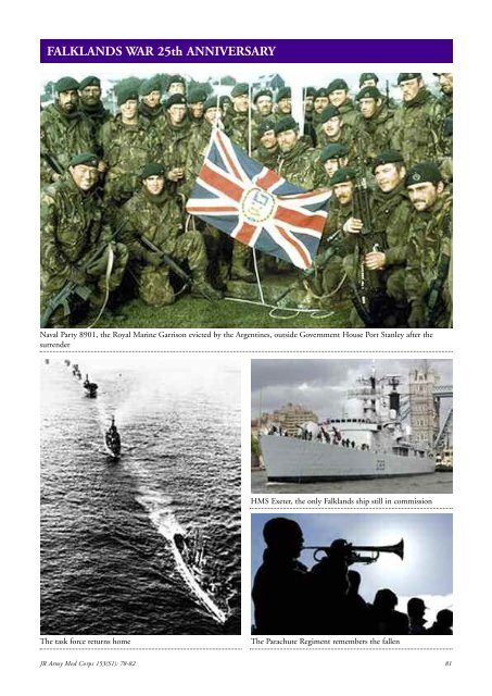 Falklands war 25TH anniversarY - Boekje Pienter