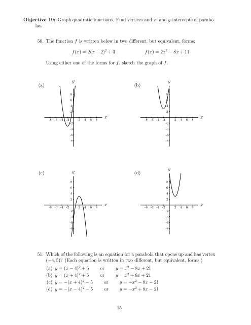 Math 095 - Intermediate Algebra - Prairie State College