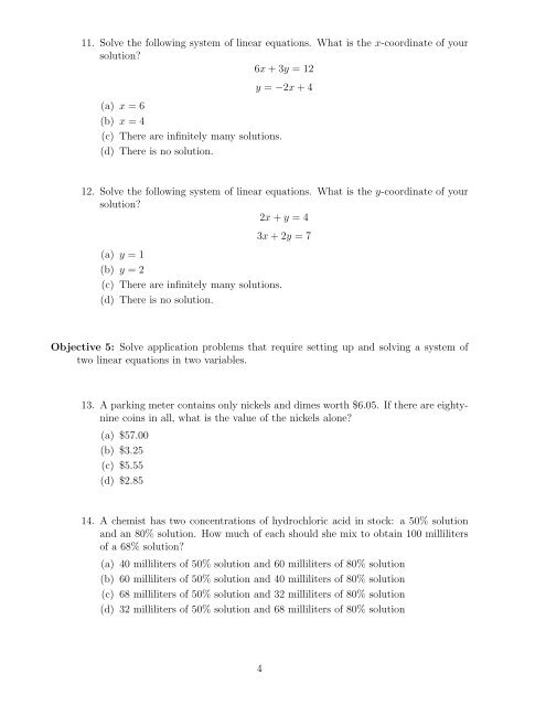 Math 095 - Intermediate Algebra - Prairie State College
