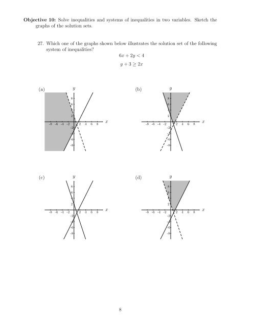 Math 095 - Intermediate Algebra - Prairie State College