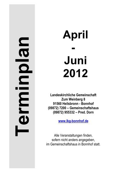 Terminplan 2012-Q2 - lkg bonnhof