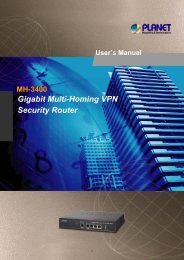 User's Manual MH-3400 Gigabit Multi-Homing VPN Security ... - Planet
