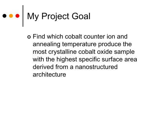 Construction of Nanostructured Cobalt Oxide Thin Films