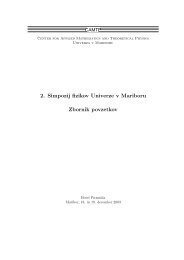 2. Simpozij fizikov Univerze v Mariboru Zbornik povzetkov - CAMTP