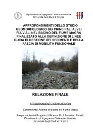 RELAZIONE FINALE - AutoritÃ  di Bacino del Fiume Magra