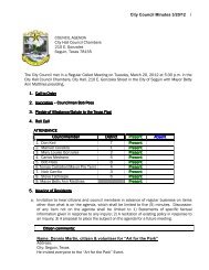 City Council MINUTES 3-20-2012 REGULAR - City of Seguin