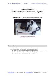 user manual for GPS GPRS vehicle tracker: GT-110S